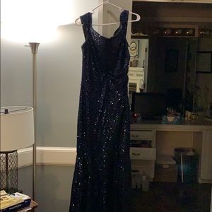 Full length sequin ball gown